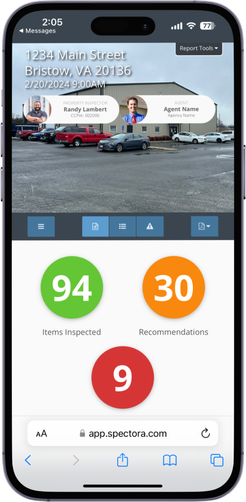 Commercial Inspection Report Phone Mockup